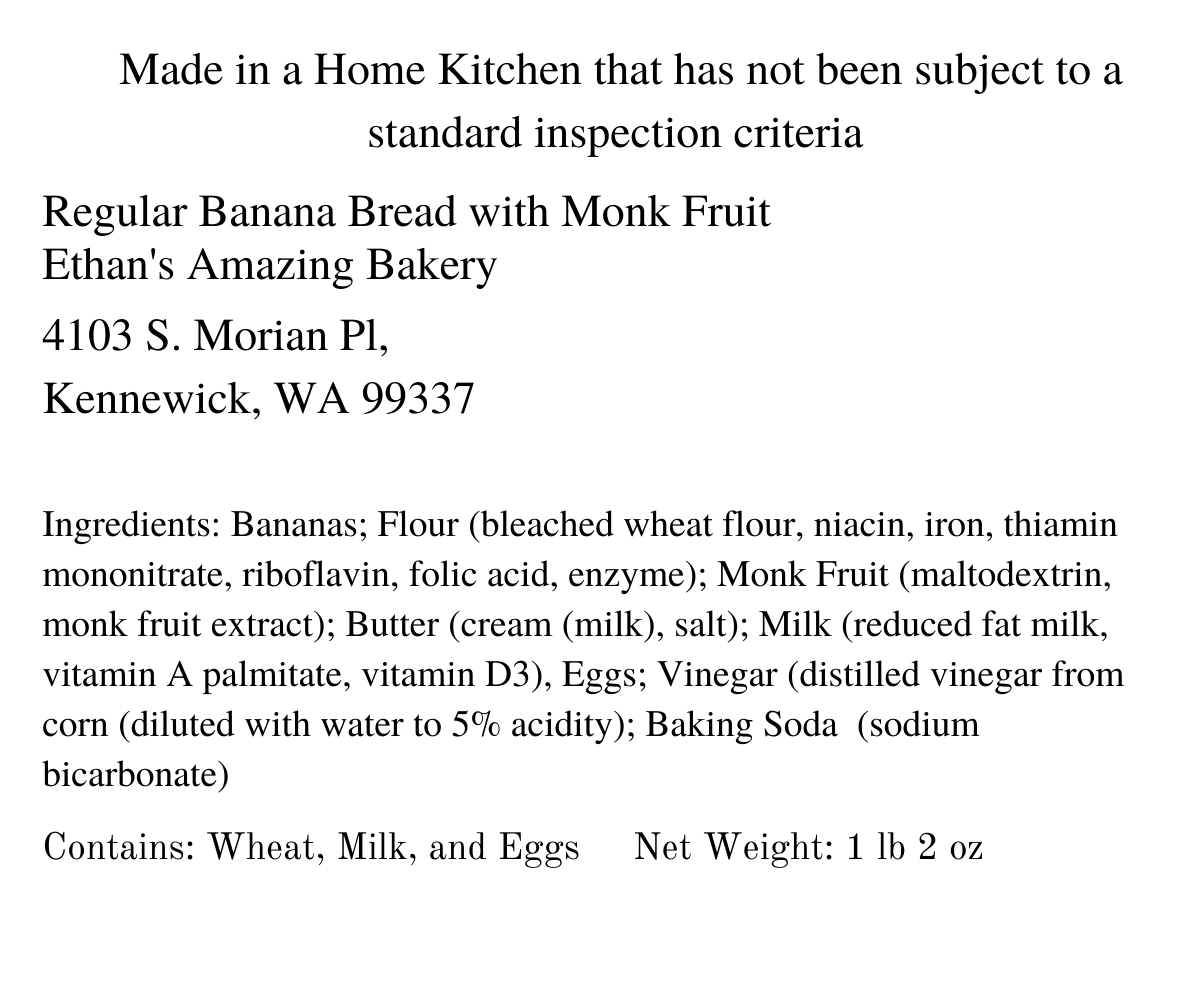 Banana Bread with Monk Fruit